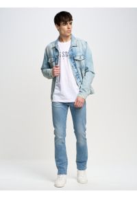 Big-Star - Spodnie jeans męskie dopasowane Tobias 295. Kolor: niebieski. Wzór: aplikacja. Styl: klasyczny #5