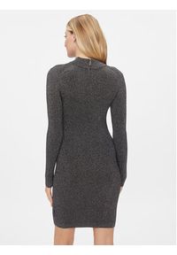 MICHAEL Michael Kors Sukienka dzianinowa MH381ZMAFB Srebrny Slim Fit. Kolor: srebrny. Materiał: wiskoza #4