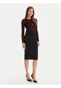 Elisabetta Franchi Spódnica ołówkowa GO-159-61E2-110 Czarny Slim Fit. Kolor: czarny. Materiał: syntetyk #3