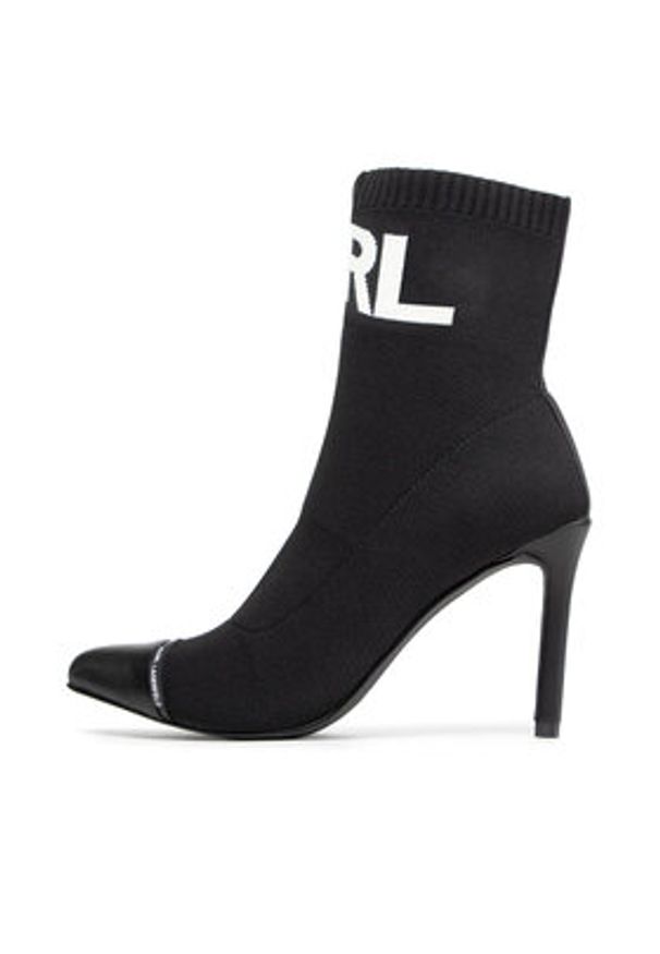 Karl Lagerfeld - KARL LAGERFELD Botki KL31361A Czarny. Kolor: czarny. Materiał: materiał