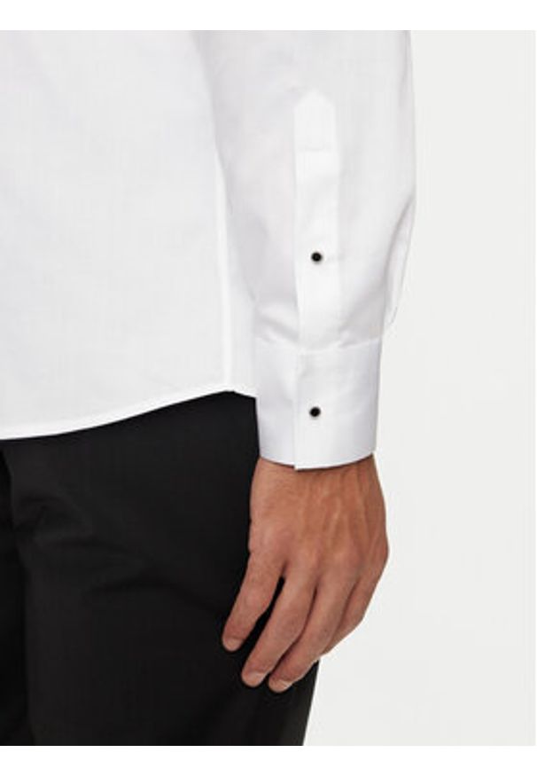 Karl Lagerfeld - KARL LAGERFELD Koszula 605036 544602 Biały Modern Fit. Typ kołnierza: dekolt w karo. Kolor: biały. Materiał: bawełna