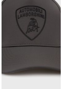 Lamborghini - LAMBORGHINI Czapka kolor szary z aplikacją. Kolor: szary. Wzór: aplikacja #4