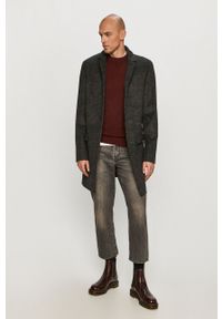 Calvin Klein - Sweter K10K105748. Okazja: na co dzień. Kolor: brązowy. Materiał: wełna, dzianina. Długość rękawa: długi rękaw. Długość: długie. Wzór: gładki. Styl: casual #5