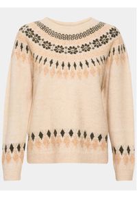 Cream Sweter Crcherry Knit 10610568 Beżowy Loose Fit. Kolor: beżowy. Materiał: syntetyk #6