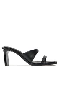 Calvin Klein Klapki Heel Slide 70 Lth HW0HW02072 Czarny. Kolor: czarny. Materiał: skóra