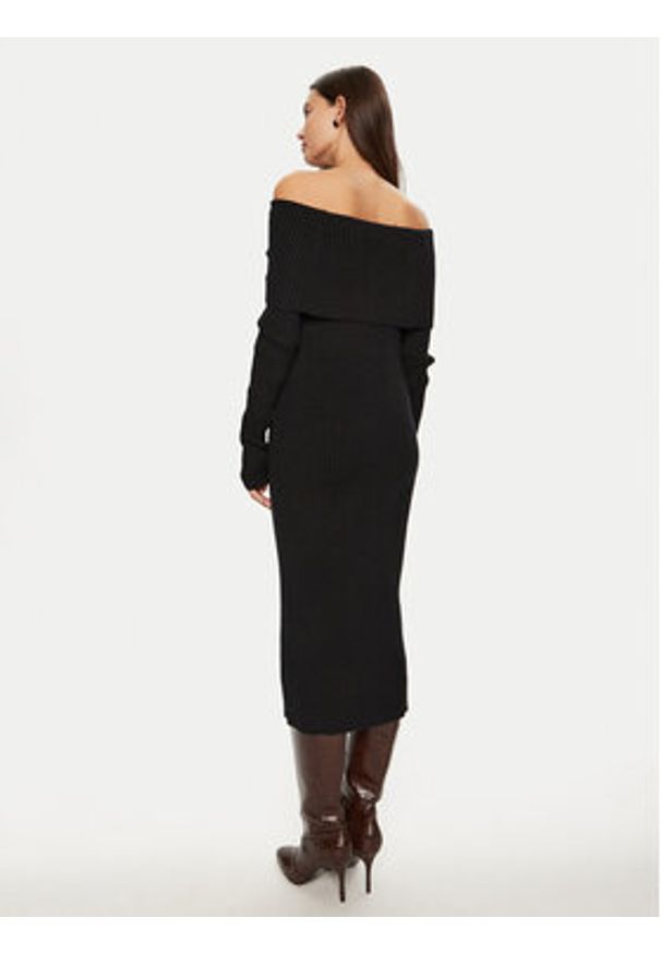 only - ONLY Sukienka dzianinowa Katia 15344233 Czarny Slim Fit. Kolor: czarny. Materiał: syntetyk, wiskoza