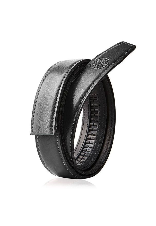 Betlewski - Wymienny pasek bez klamry AUTOMATIC Czarny 85. Kolor: czarny. Materiał: skóra. Wzór: paski