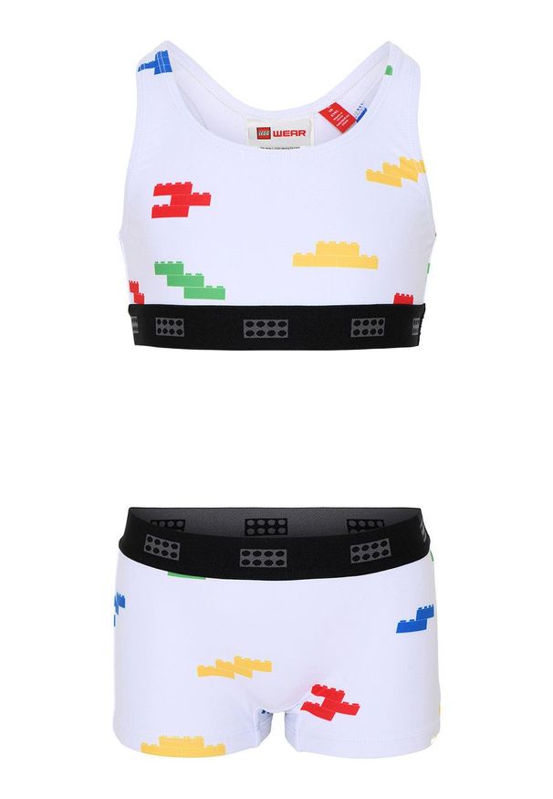 LEGO Wear - Lego Wear strój kąpielowy dziecięcy kolor biały. Kolor: biały. Materiał: materiał