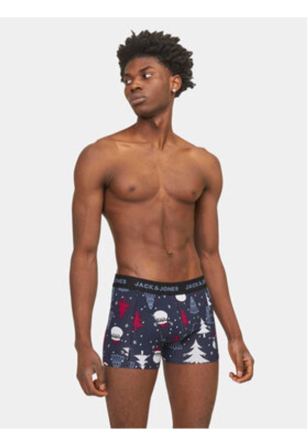 Jack & Jones Komplet 3 par bokserek 12246308 Kolorowy. Materiał: bawełna. Wzór: kolorowy