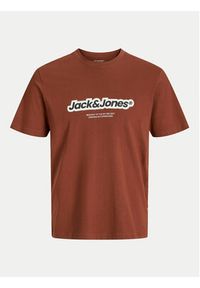 Jack & Jones - Jack&Jones T-Shirt Vesterbro 12265740 Brązowy Relaxed Fit. Kolor: brązowy. Materiał: bawełna #6