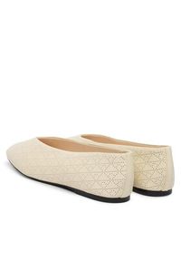 Calvin Klein Baleriny Square Ballerina Aop Lth HW0HW02936 Beżowy. Kolor: beżowy. Materiał: skóra #6