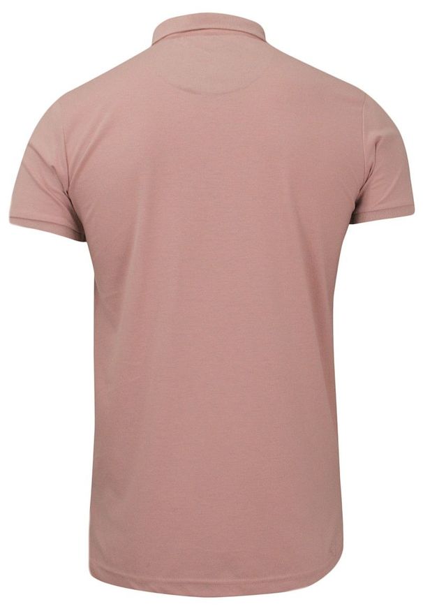 Bladoróżowa Koszulka Polo, Bez Nadruku - Brave Soul, Męska. Okazja: na co dzień. Typ kołnierza: polo. Kolor: różowy. Materiał: bawełna. Styl: casual