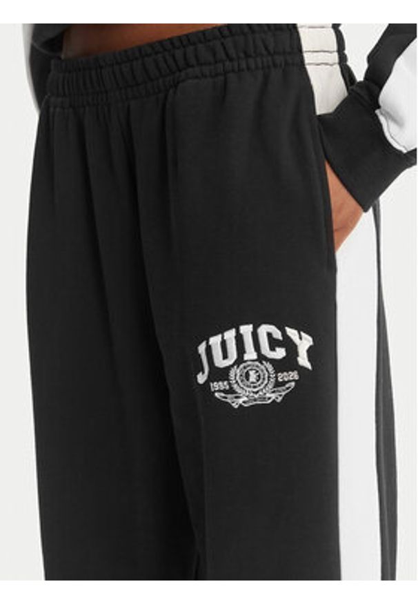 Juicy Couture Spodnie dresowe College JCSBJ126402 Czarny Relaxed Fit. Kolor: czarny. Materiał: bawełna