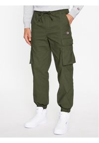 Champion Spodnie materiałowe Elastic Cuff Cargo Pant 218739 Khaki Custom Fit. Kolor: brązowy. Materiał: materiał, bawełna