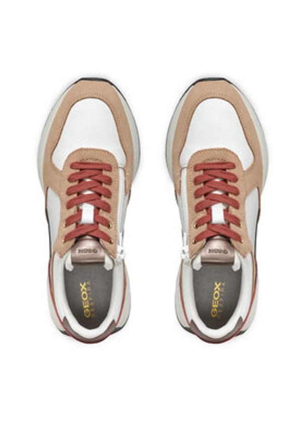 Geox Sneakersy D Amabel D46MDA 08522 C1Z5Q Biały. Kolor: biały. Materiał: skóra
