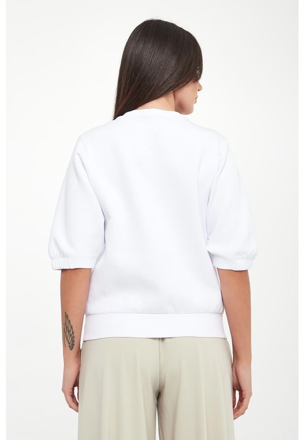 Armani Exchange - Bluza damska z krótkim rękawem ARMANI EXCHANGE. Długość rękawa: krótki rękaw. Długość: krótkie