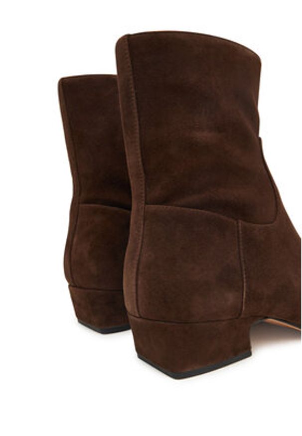 Nokwol Botki Dusty Brązowy. Kolor: brązowy. Materiał: skóra, zamsz