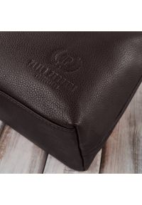 PAOLO PERUZZI - Listonoszka skórzana włoska Paolo Peruzzi E-27-BR brązowa. Kolor: brązowy. Materiał: skórzane. Styl: casual. Rodzaj torebki: na ramię #1