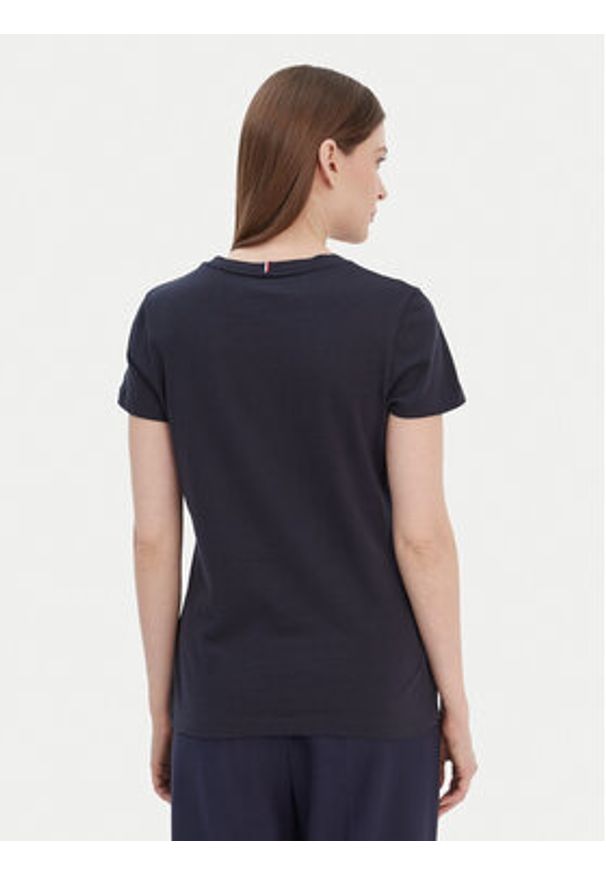 TOMMY HILFIGER - Tommy Hilfiger T-Shirt WW0WW22043 Granatowy Regular Fit. Kolor: niebieski. Materiał: bawełna