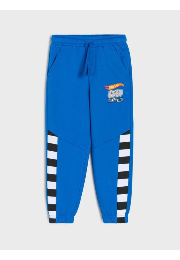 Sinsay - Spodnie dresowe Hot Wheels - mid blue. Materiał: dresówka