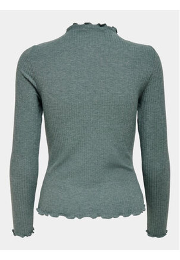 only - ONLY Bluzka Emma 15180040 Zielony Slim Fit. Kolor: zielony. Materiał: syntetyk