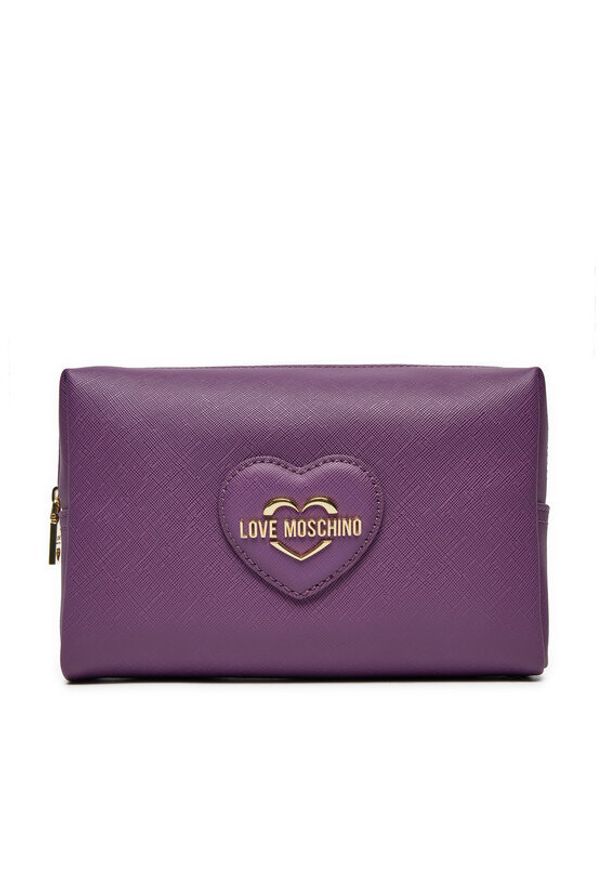 Love Moschino - LOVE MOSCHINO Duży Portfel Damski JC5306PP0IKL0650 Bordowy. Kolor: czerwony. Materiał: skóra