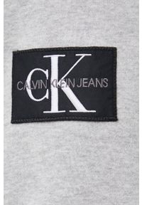 Calvin Klein Jeans bluza bawełniana J30J314036.PPYY męska kolor szary z kapturem z aplikacją. Okazja: na co dzień. Typ kołnierza: kaptur. Kolor: szary. Materiał: bawełna. Wzór: aplikacja. Styl: casual #5
