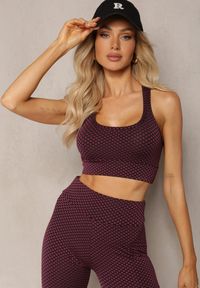 Renee - Różowy Elastyczny Top Biustonosz w Sportowym Stylu Refettia. Kolor: różowy. Materiał: jeans