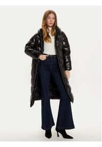 Hetrego - Hetregó Kurtka puchowa Tara 8N728 Czarny Regular Fit. Kolor: czarny. Materiał: syntetyk #5