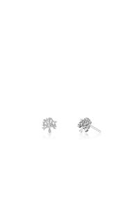 W.KRUK - Kolczyki srebrne drzewko szczęścia. Materiał: srebrne. Kolor: srebrny. Kamień szlachetny: diament, cyrkonia #1