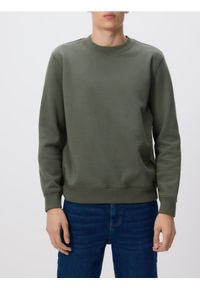 Reserved - Gładka bluza z bawełną - jasny zielony. Kolor: zielony. Materiał: bawełna. Wzór: gładki #1