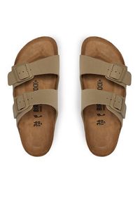 Birkenstock Klapki Arizona Birko-Flor 1027697 Khaki. Kolor: brązowy. Materiał: skóra