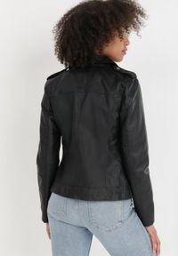 Born2be - Czarna Ramoneska Alisma. Kolor: czarny. Materiał: dzianina. Długość: długie. Styl: klasyczny #3