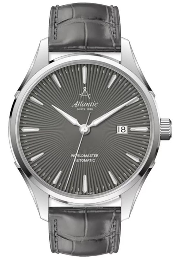 Atlantic - Zegarek Męski ATLANTIC Automatic Worldmaster 52759.41.41S. Materiał: skóra