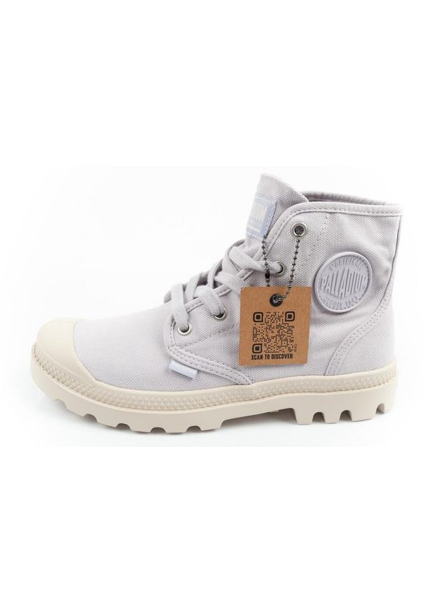 Buty za kostkę sportowe damskie Palladium Pampa Hi. Wysokość cholewki: za kostkę. Kolor: fioletowy. Materiał: jeans