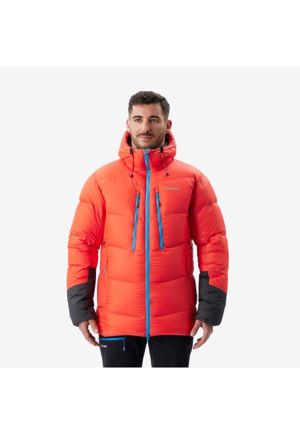 SIMOND - Kurtka alpinistyczna męska Simond Makalu. Kolekcja: plus size. Kolor: czerwony. Materiał: materiał, poliamid, puch. Sport: wspinaczka