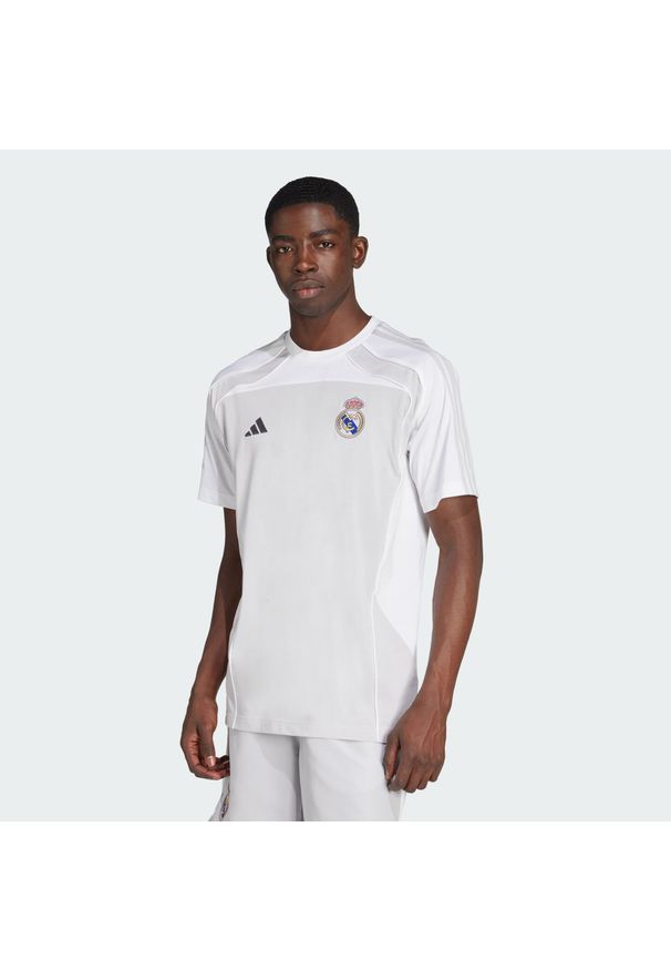 Adidas - Koszulka Real Madrid UBP. Kolor: biały, wielokolorowy, szary. Sezon: lato. Sport: piłka nożna