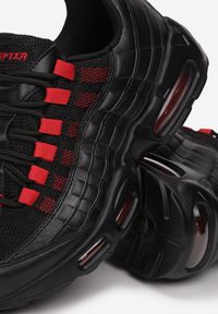 Born2be - Czarno-Czerwone Buty Sportowe Caliseise. Nosek buta: okrągły. Kolor: czarny. Materiał: materiał. Szerokość cholewki: normalna. Wzór: aplikacja. Sport: turystyka piesza #5