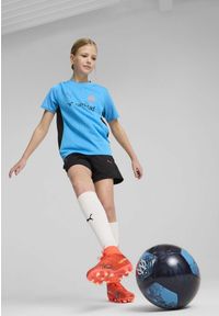 Puma - Młodzieżowe szorty treningowe Olympique Marsylia PUMA Black Copper Metallic. Kolor: wielokolorowy, czarny, szary. Sport: piłka nożna