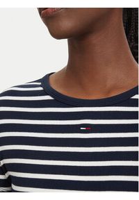 Tommy Jeans T-Shirt DW0DW17383 Granatowy Regular Fit. Kolor: niebieski. Materiał: bawełna #3