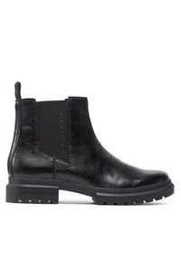 Calvin Klein Jeans Sztyblety Cleated Chelsea Boot YW0YW00834 Czarny. Kolor: czarny. Materiał: skóra