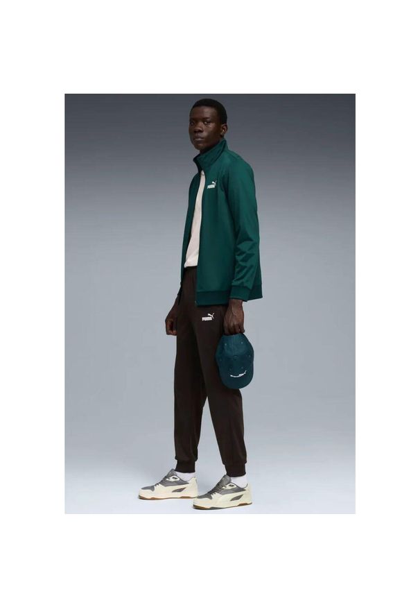 Puma - Dres Essentials Poly Rozmiar XXL Zielony - 684847-75. Kolor: zielony. Materiał: dresówka. Wzór: nadruk