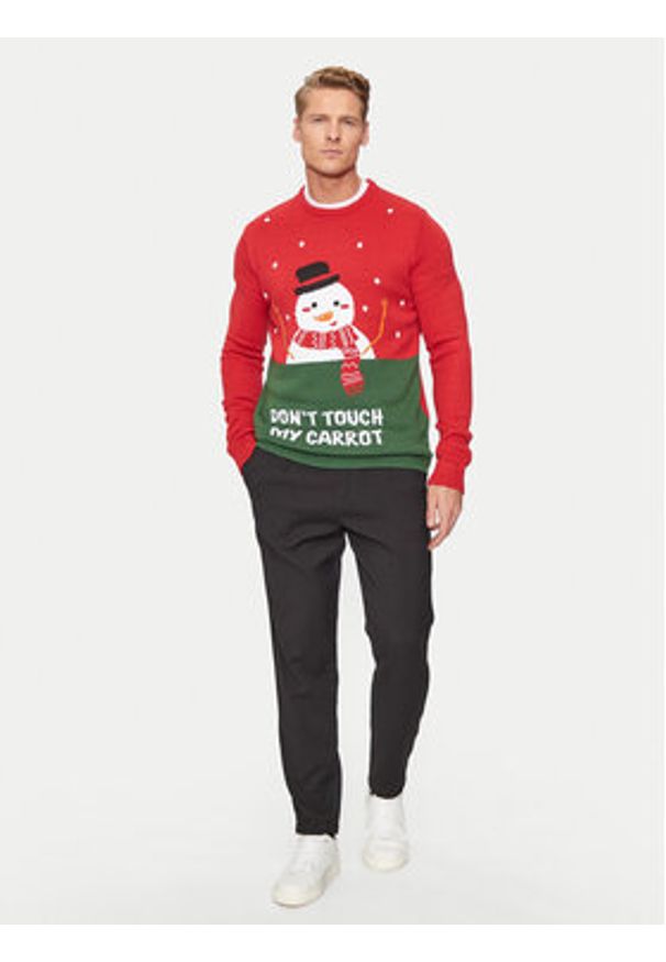 Only & Sons Sweter Xmas 22031170 Czerwony Regular Fit. Kolor: czerwony. Materiał: syntetyk