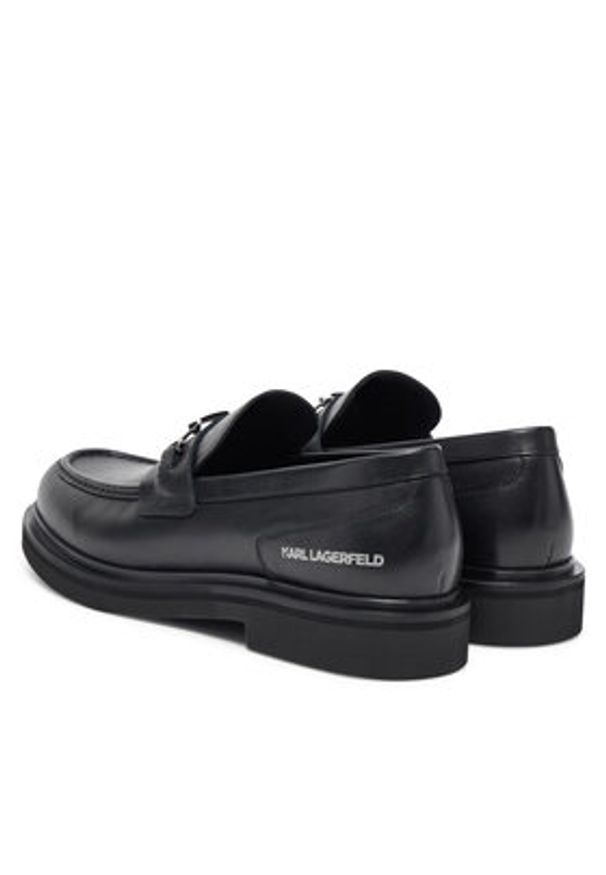 Karl Lagerfeld - KARL LAGERFELD Mokasyny Kingston KL12215 Czarny. Kolor: czarny. Materiał: skóra