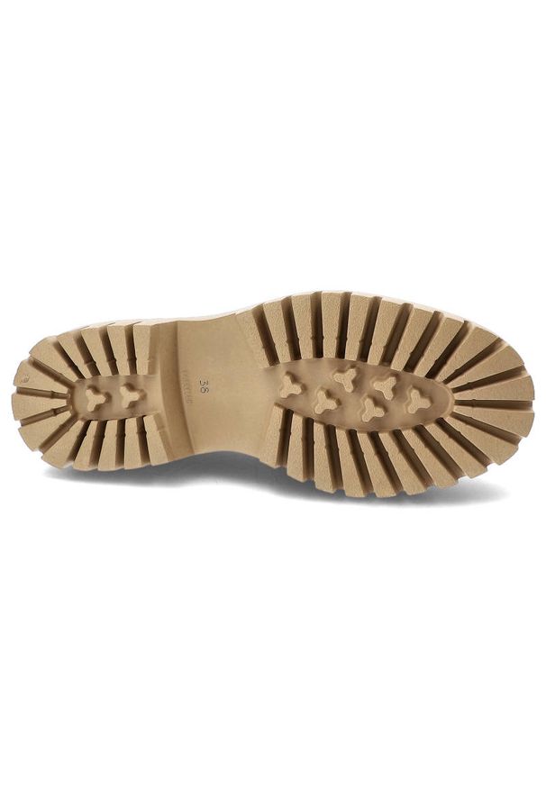 Beżowe Półbuty Karino Eleganckie Skórzane Buty. Okazja: na co dzień. Kolor: beżowy. Materiał: skóra. Szerokość cholewki: normalna. Wzór: aplikacja. Styl: elegancki