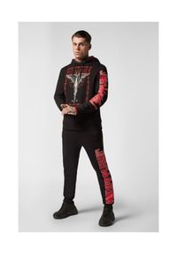 Philipp Plein - PHILIPP PLEIN Spodnie dresowe męskie ,,joggging trousers rock pp. Kolor: czarny. Materiał: dresówka. Wzór: napisy #4