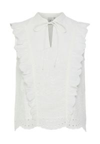 YAS Bluzka Luma 26036259 Biały Regular Fit. Kolor: biały. Materiał: bawełna