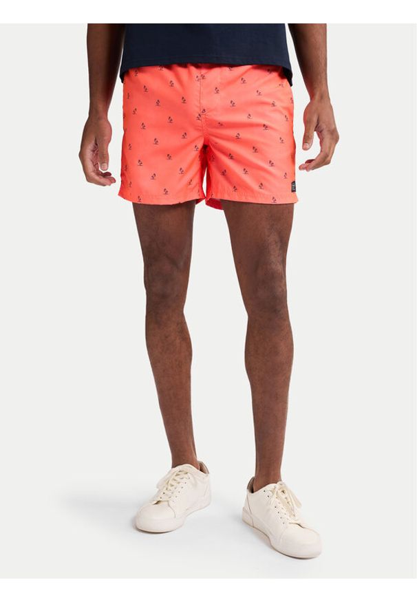 Petrol Industries Szorty kąpielowe M-1050-SWS951 Pomarańczowy Regular Fit. Kolor: pomarańczowy. Materiał: syntetyk
