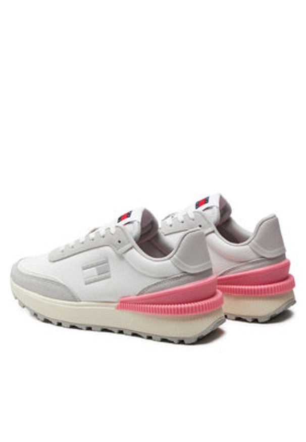 Tommy Jeans Sneakersy Tjw Tech Runner Ess EN0EN02511 Biały. Kolor: biały. Materiał: materiał