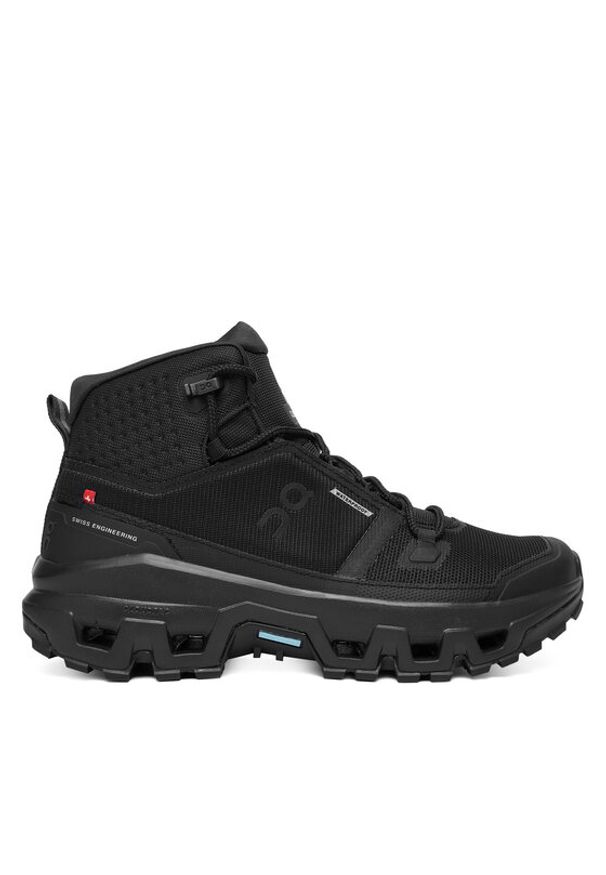 On Trekkingi Cloudrock Mid Wp 3WF10131043 Czarny. Kolor: czarny. Materiał: materiał